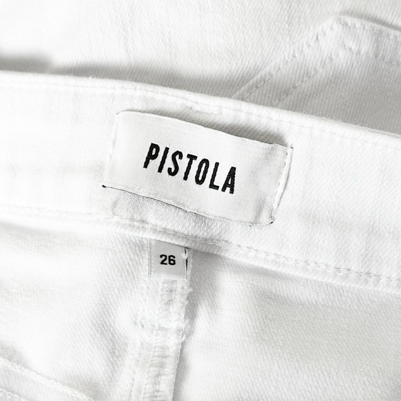 NWT PISTOLA High Rise Stretch Denim Ankle Cropped Raw Fray Hem Skinny Jeans 26 - Picture 4 of 4